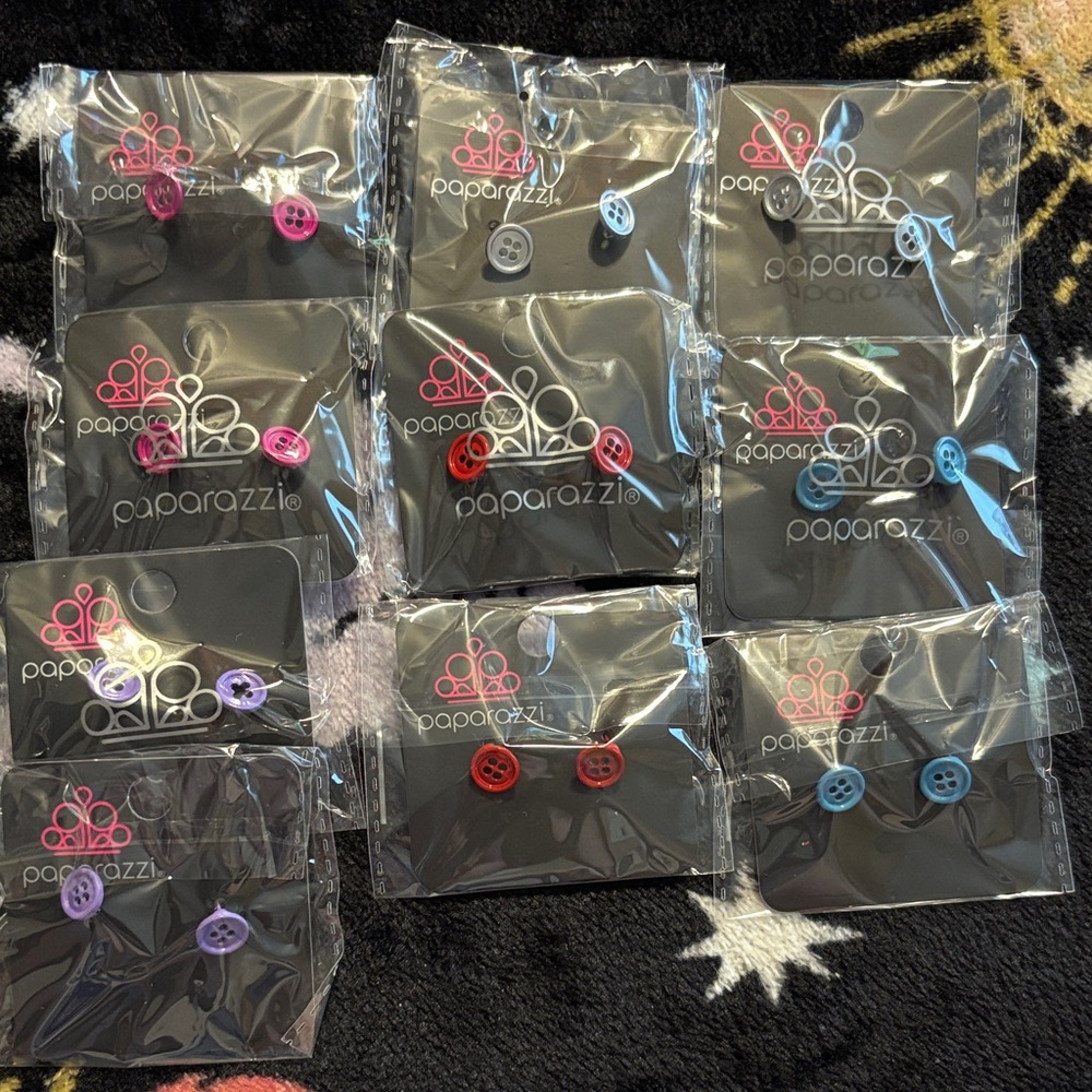 Button earrings